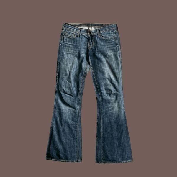 VTG Citizens of Humanity Women's Ingrid Stretch Low Rise Flared Blue Jeans Sz 26