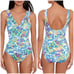 Lauren Ralph Lauren NWT Watercolor Paisley Ruffle One Piece Swimsuit Size 14