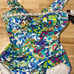 Lauren Ralph Lauren NWT Watercolor Paisley Ruffle One Piece Swimsuit Size 14