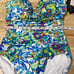 Lauren Ralph Lauren NWT Watercolor Paisley Ruffle One Piece Swimsuit Size 14