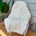 Natural White Rabbit Fur Throw 100% Real Fur Blanket Rug Stitch Plaid 1.8'x3.8'