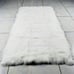 Natural White Rabbit Fur Throw 100% Real Fur Blanket Rug Stitch Plaid 1.8'x3.8'