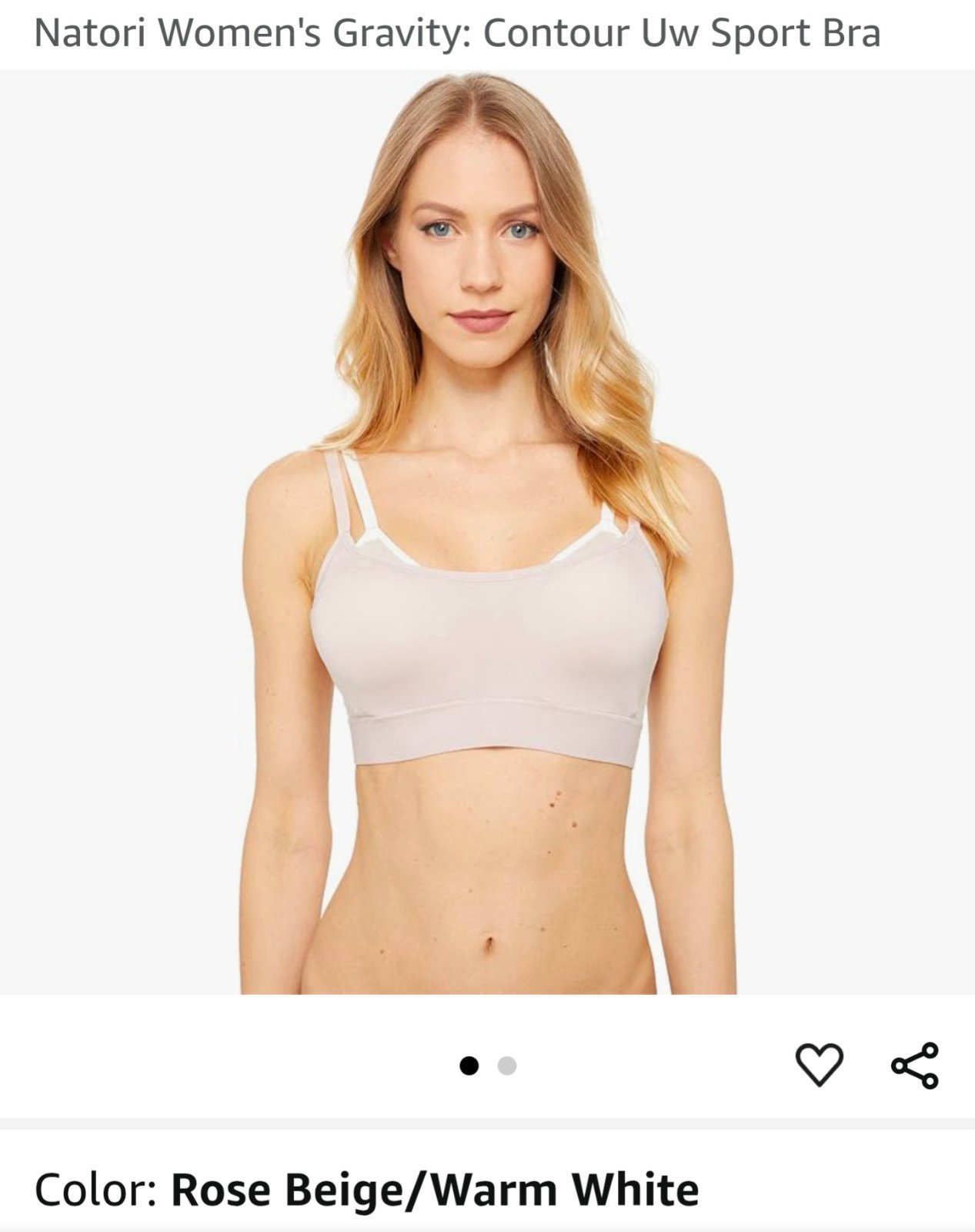 NWT Natori Women's Gravity Contour Under wire Sports Bra 34H