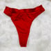 Red Vintage Victorias Secret High Leg Cotton Thong