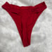Red Vintage Victorias Secret High Leg Cotton Thong