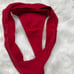 Red Vintage Victorias Secret High Leg Cotton Thong