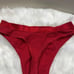 Red Vintage Victorias Secret High Leg Cotton Thong