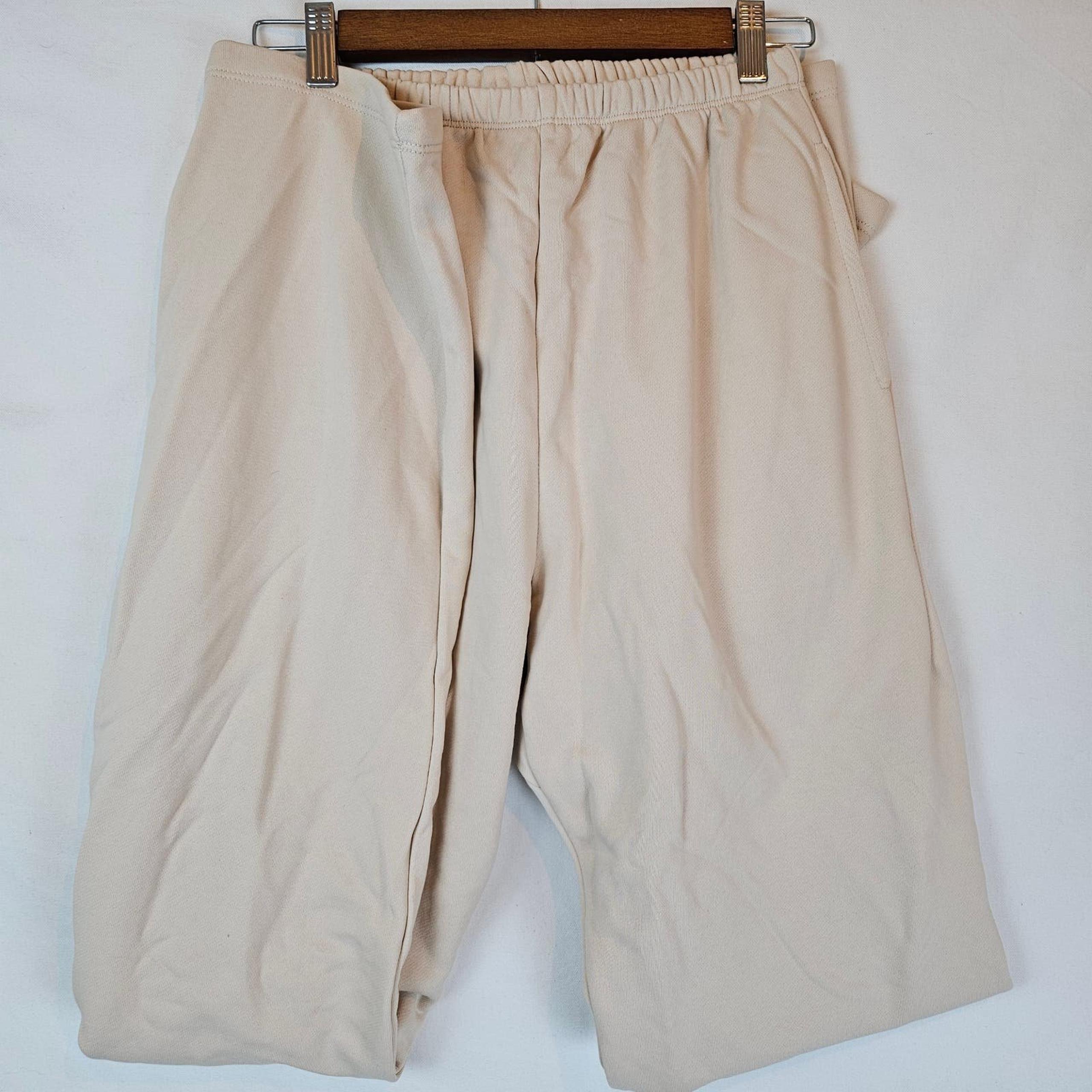 The NW Solid French-Terry Relaxed Sweatpants, cream, XS