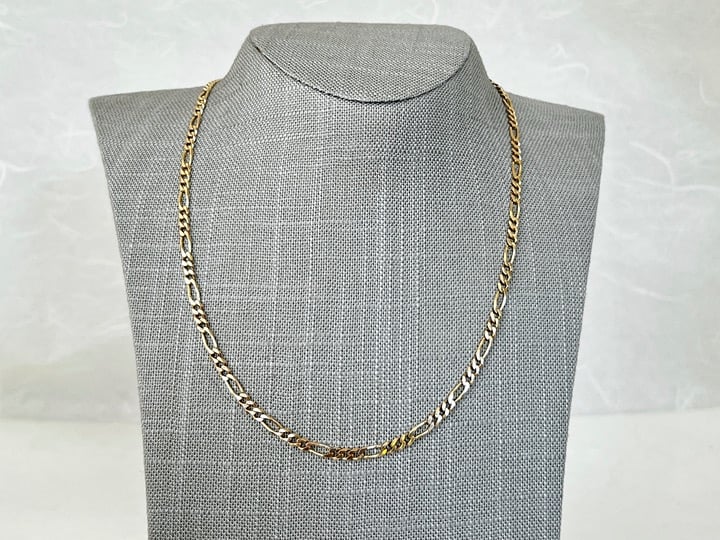 14K Yellow Gold 20 1/2 Figaro Necklace GN-2634