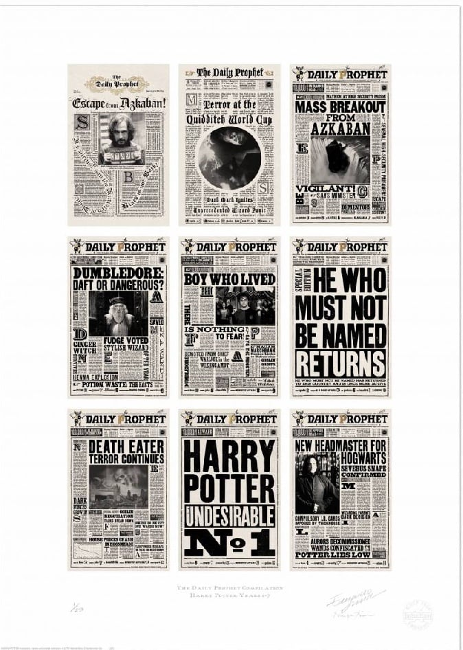 Rare Signed LE Minalima Harry Potter Print 5/250