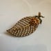 Vintage Brooch, Leaf Motif, Seed Pearl, Leaf Brooch
