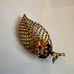 Vintage Brooch, Leaf Motif, Seed Pearl, Leaf Brooch
