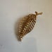 Vintage Brooch, Leaf Motif, Seed Pearl, Leaf Brooch