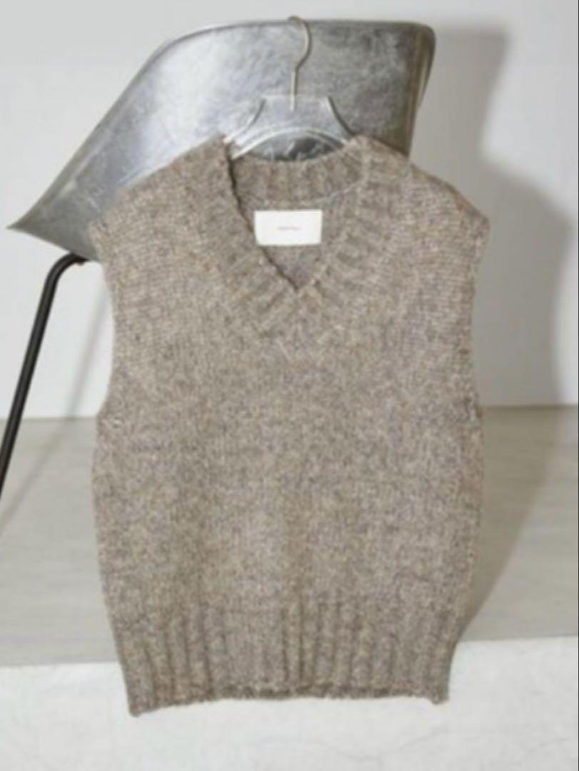【祝開店！大放出セール開催中】 TODAYFUL Vests Sweater - Beige Vest Knit Yarn Mottle トップス