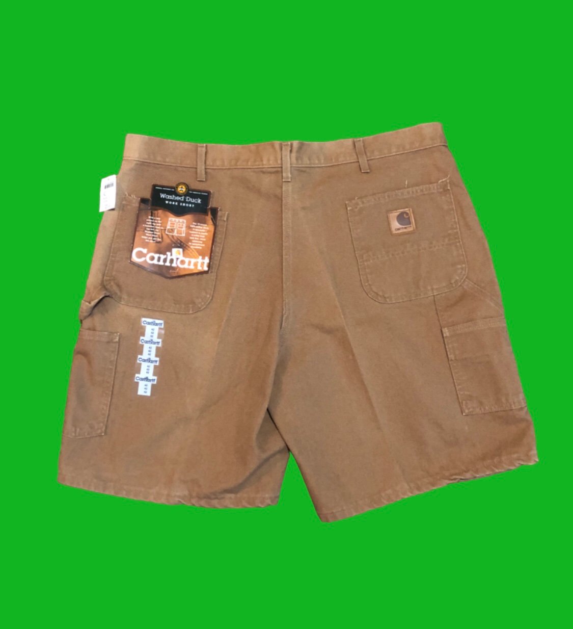 New With Tags Carhartt Size 42 Work Shorts 100% Heavy Cotton Duck/Canvas