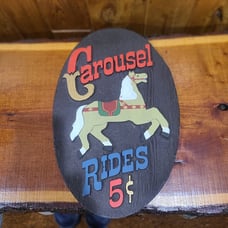 Vintage Antique Circus,Amusements,Carnival Sign