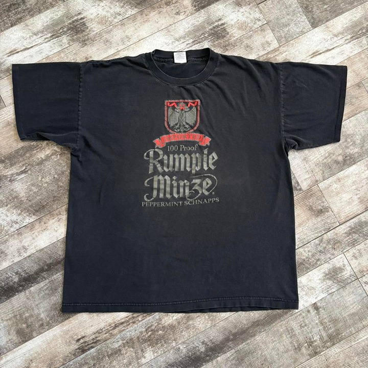 Vintage Y2K Rumble Minze Liquor Alcohol Graphic Tee Shirt Size XL