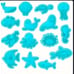 MARINE OCEAN ANIMALS COOKIE CUTTER SET OF 15 14276