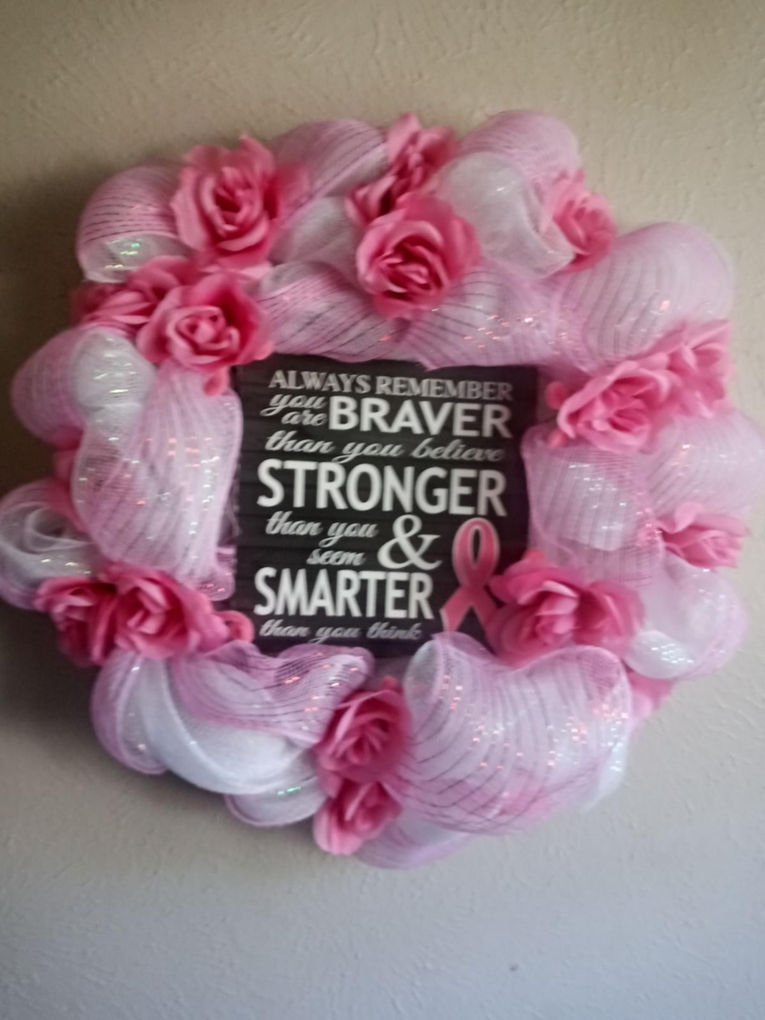 Breast Cancer Awareness Wreath