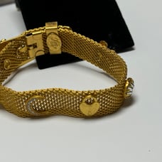 Kirk's Foley Gold Mesh Cherub Bracelet
