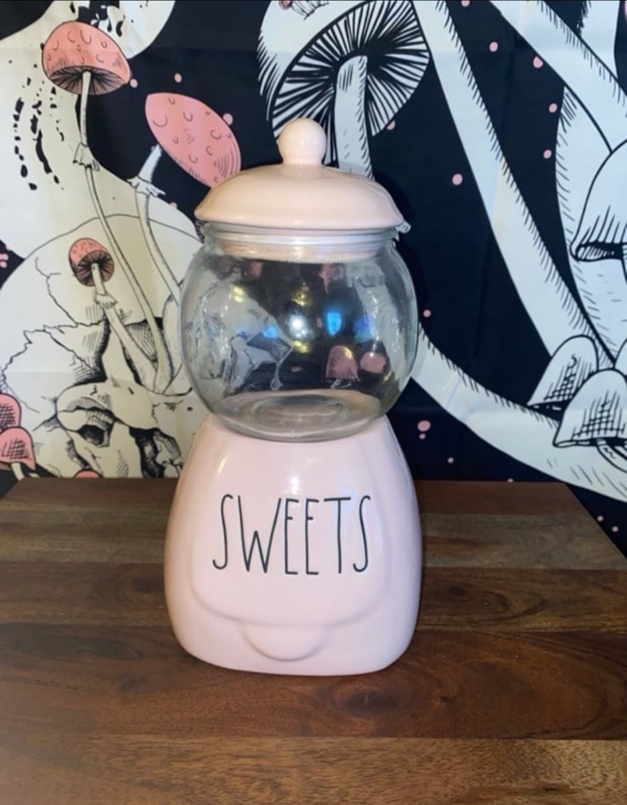 Rae Dunn Pink Ceramic Gumball Machine 10in SWEETS