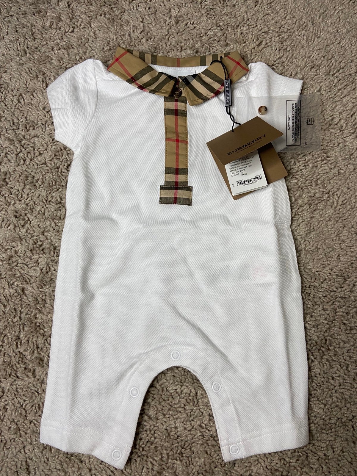 Burberry baby one-piece