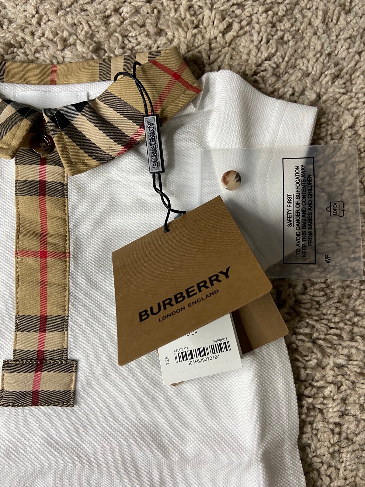 Burberry baby one-piece