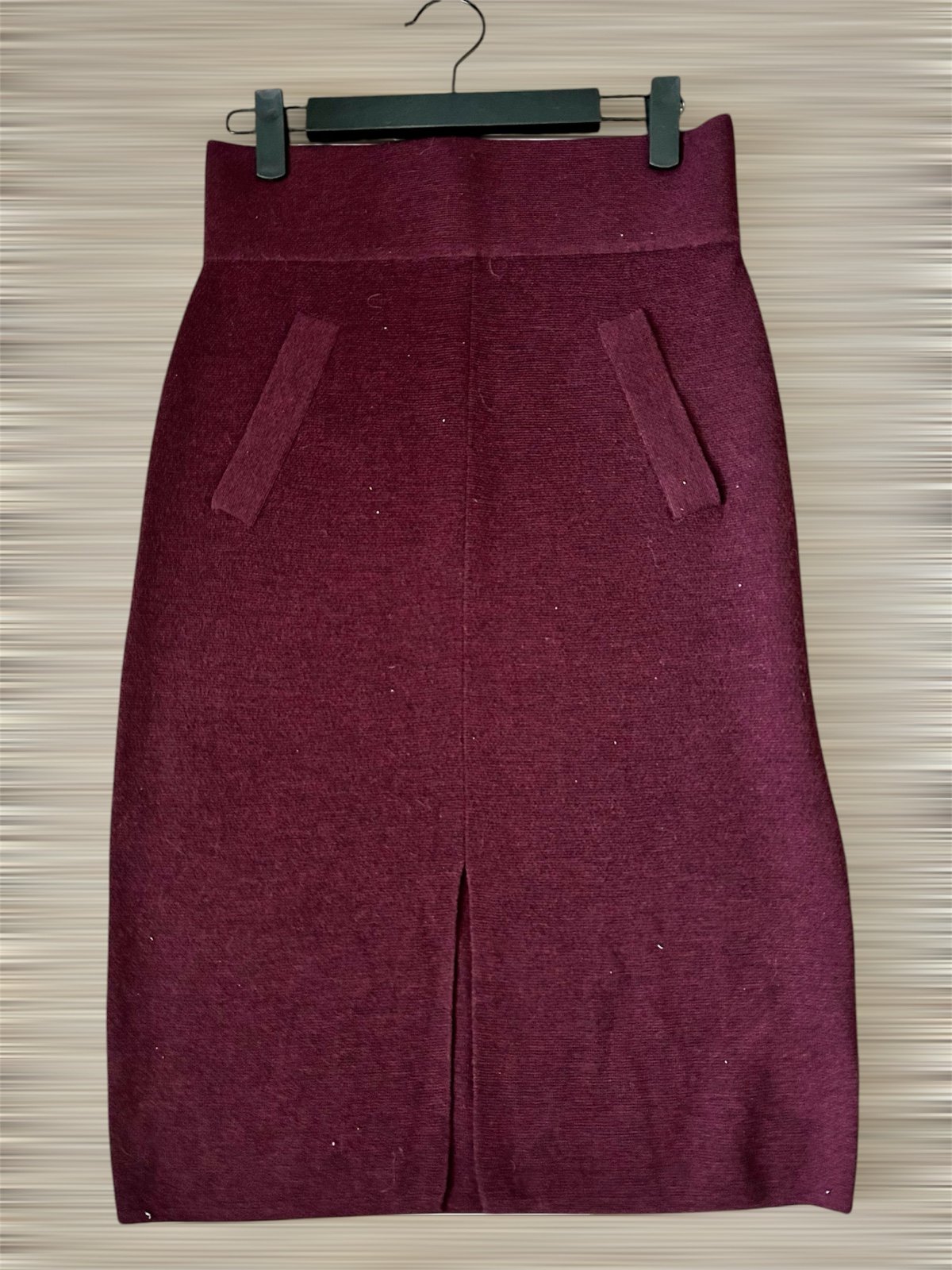 Club Monaco Sundith burgundy 100% wool pencil skirt sz XS nwot