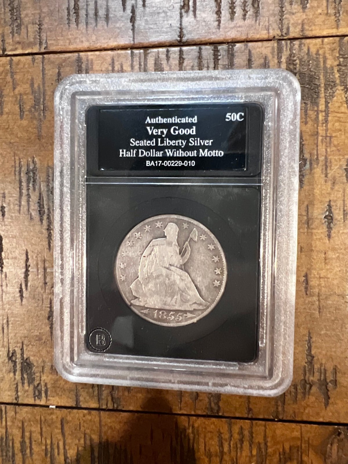 Certified 1855-O Seated Liberty Half Dollar