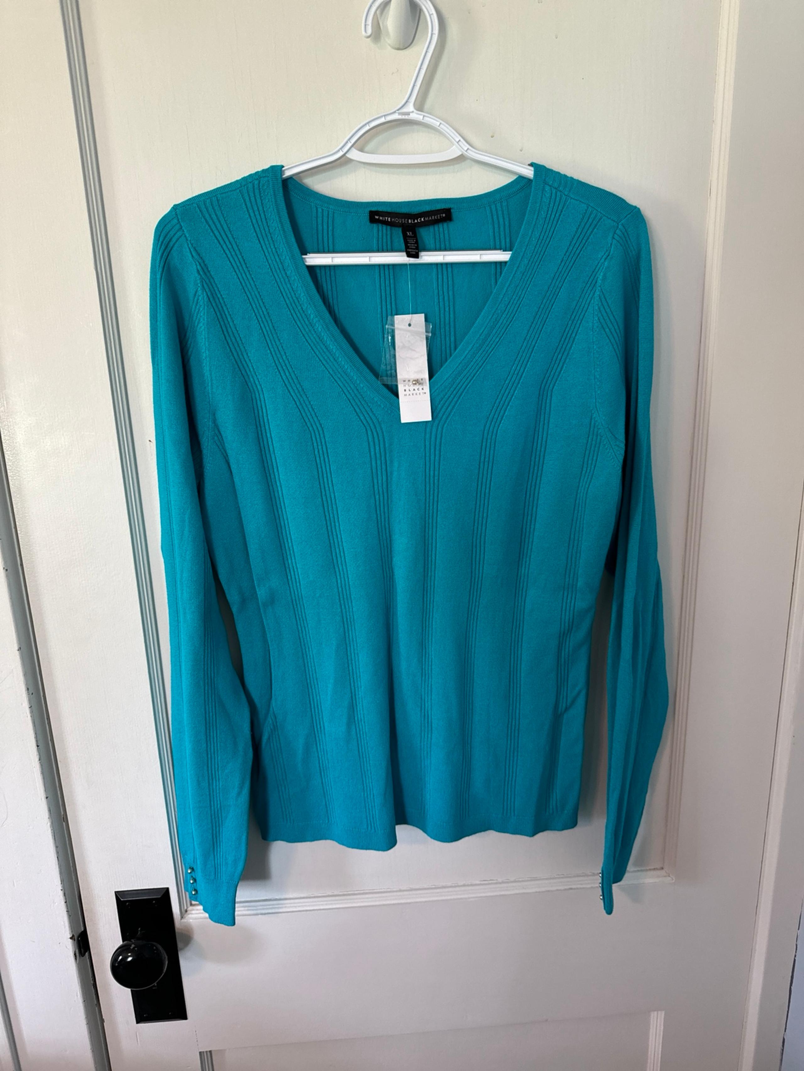 White House Black Market V Neck Sweater
