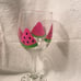 Watermelon Decor, Hand Painted, Summer, Watermelon, Wine Glasses, Set of 4