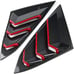 New Honda Civic 11th 2022-2023 ABS Carbon Fiber W/ Red Line Side Window Louver