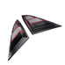 New Honda Civic 11th 2022-2023 ABS Carbon Fiber W/ Red Line Side Window Louver