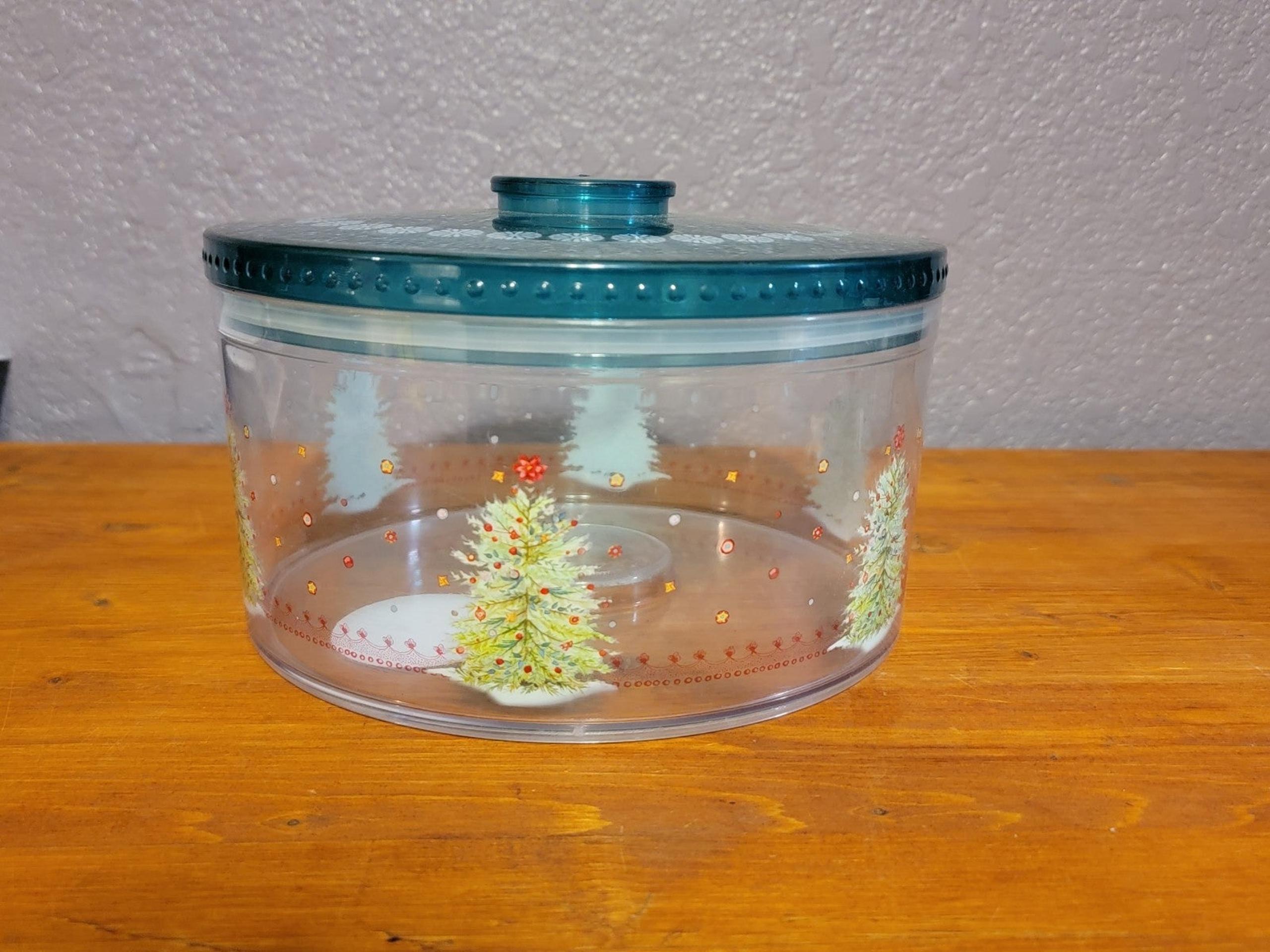 Pioneer Woman Treat Container Howdy Holidays Acrylic 2.8 qt This Pioneer Woman