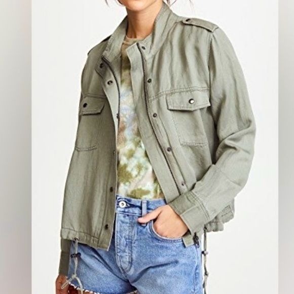 Rails collins, olive green military jacket
