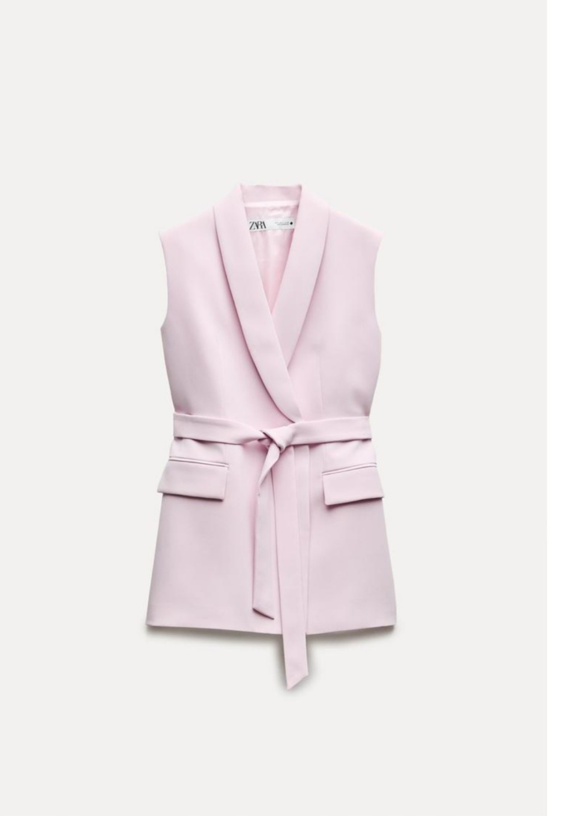 Zara Pink Sleeveless Blazer Vest