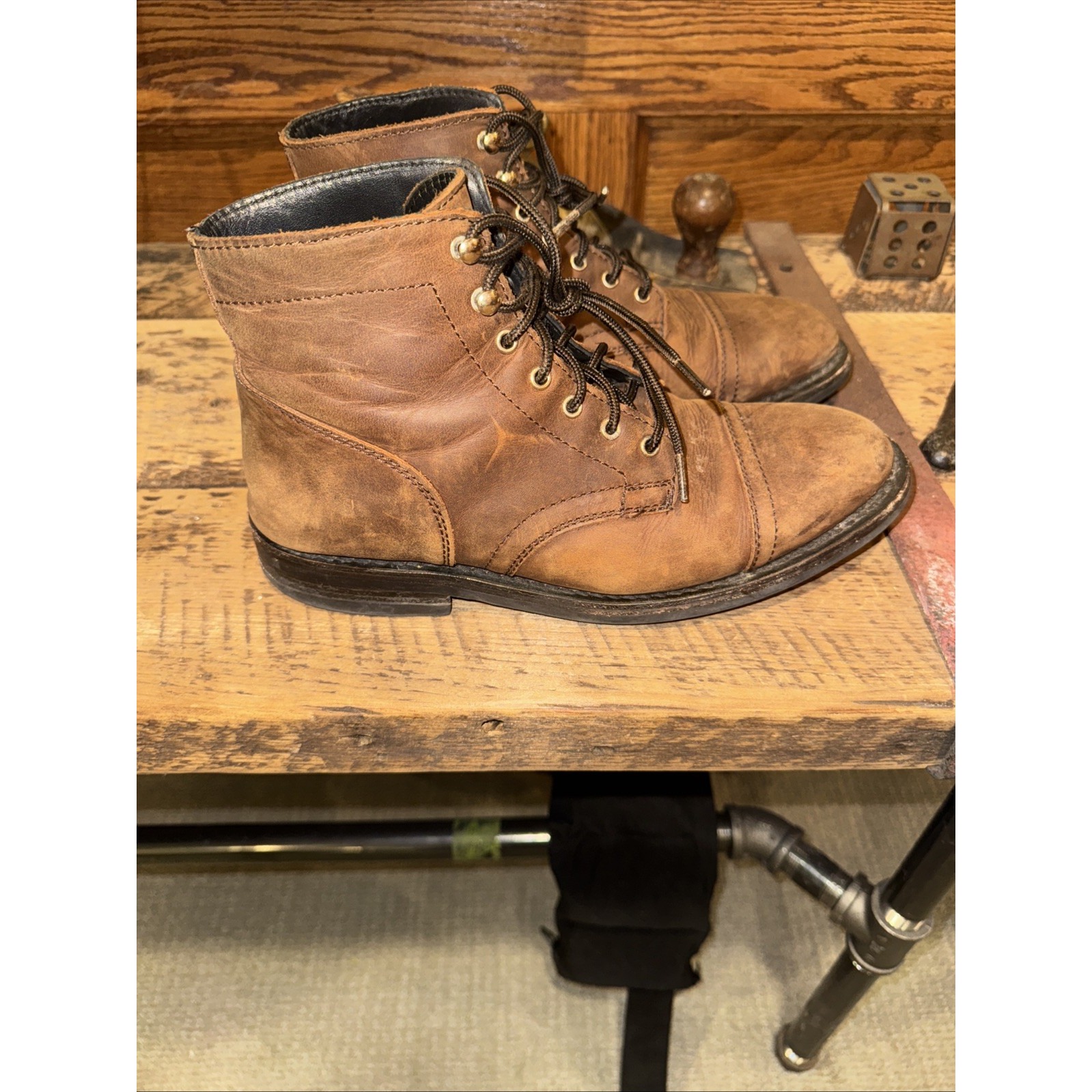 Thursday Boot Company Men's Captain Arizona Adobe Brown Leather Boots 7.5 Wide