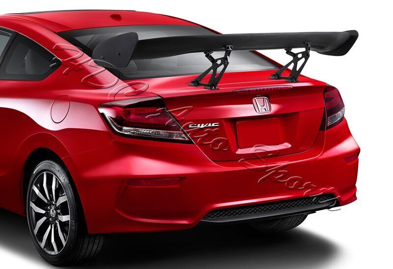 Universal 57 TYPE-2 Primer Black ABS GT Trunk Adjustable Bracket Spoiler Wing