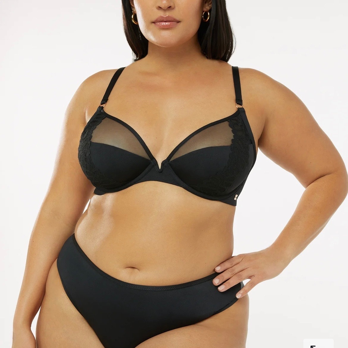 Savage X Fenty Half Cup Lace Bra 38DDD