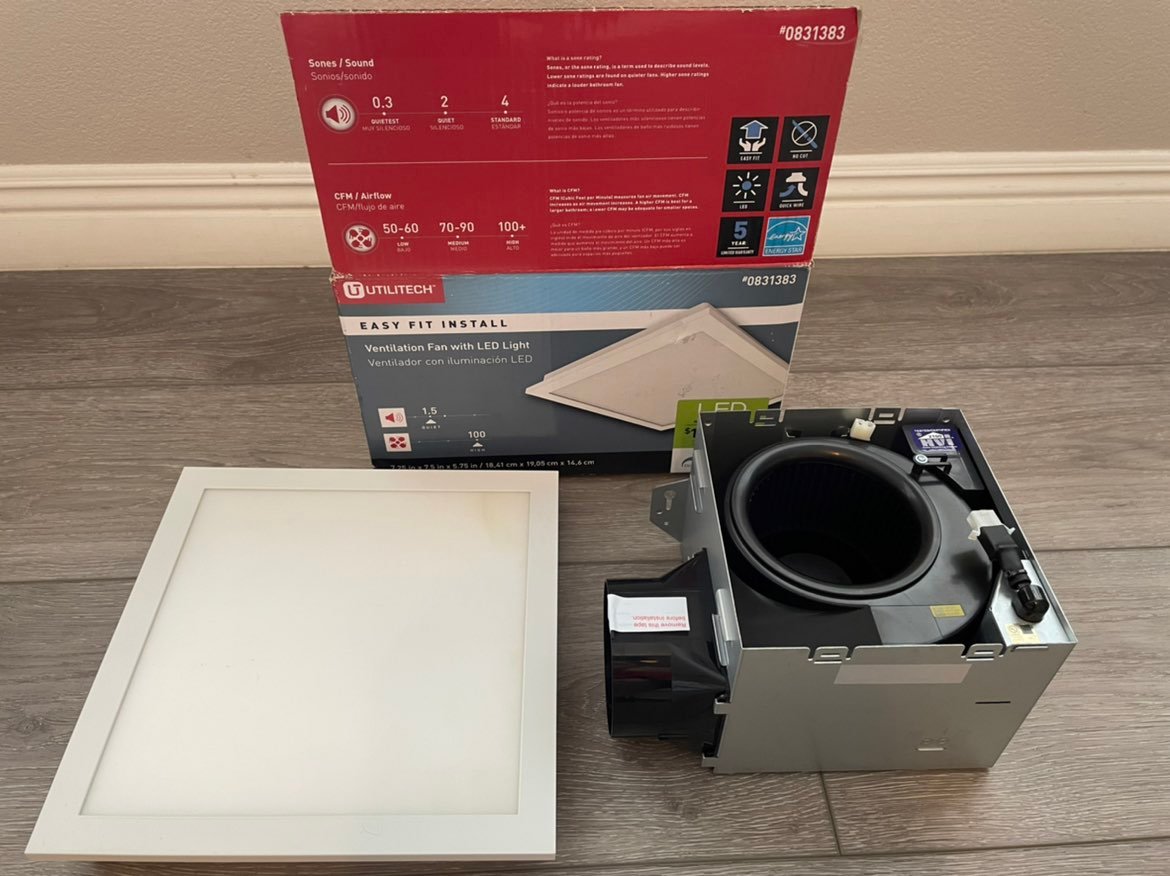 Utilitech Bathroom Ceiling Ventilation Fan