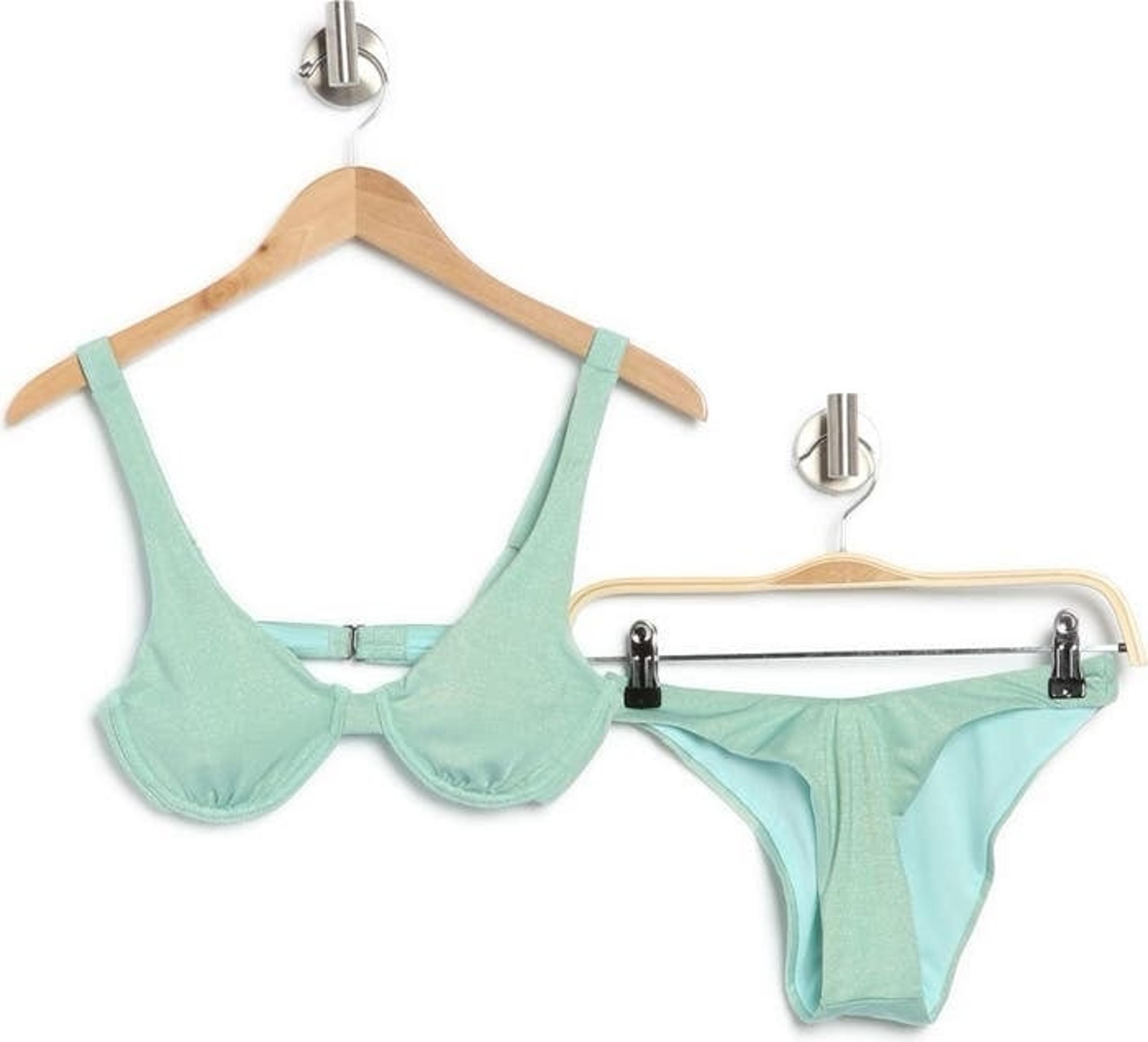 VYB Shimmer Underwire Two piece Women’s Swimsuit In AQUA✨