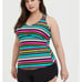MULTI-STRIPE WIRELESS RACERBACK TANKINI