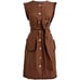 J. Crew Raw-hem mini shirtdress in linen Brown XL NWT
