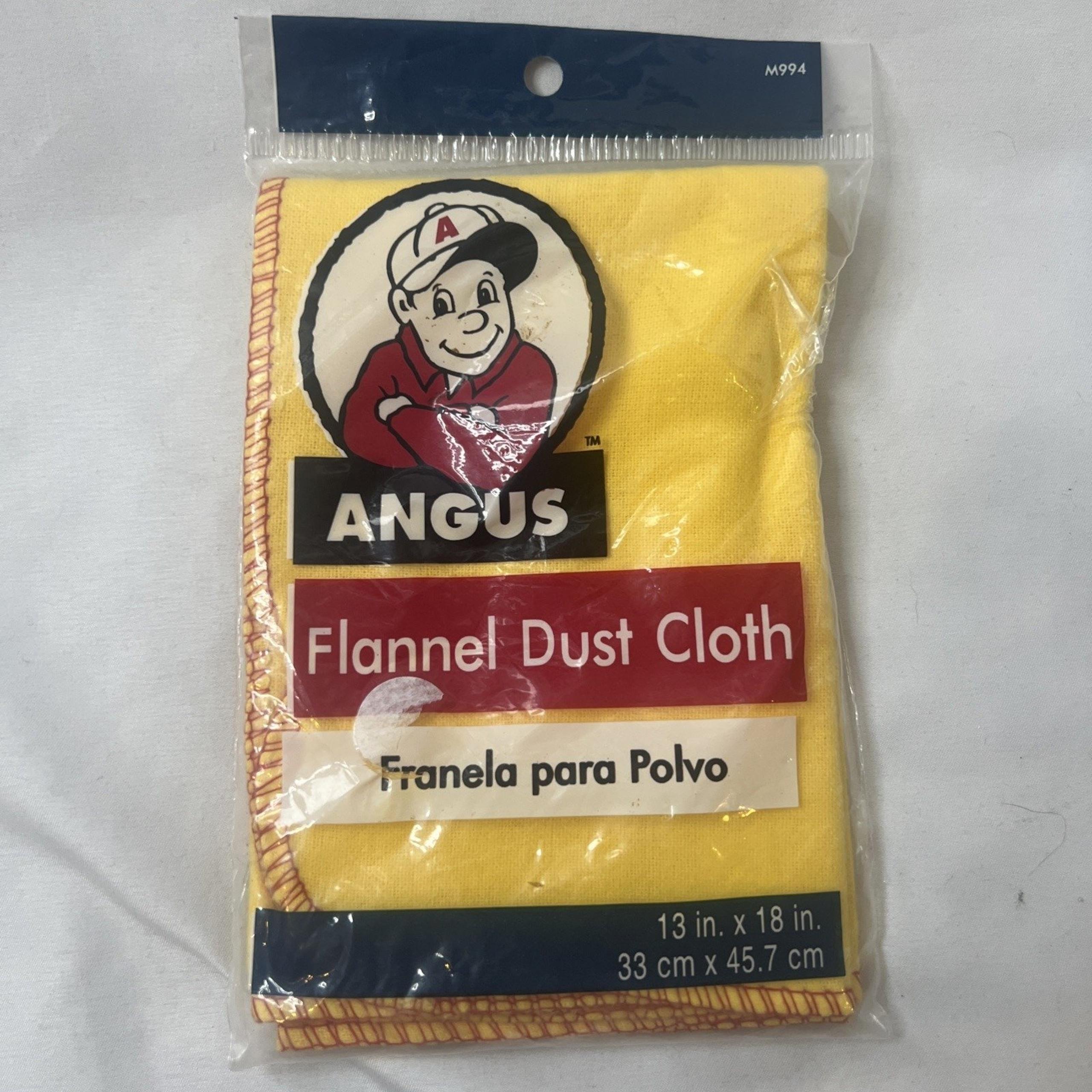 Angus Flannel Dust Cloth By Arden   13 x 18" Polish Cleaning Yellow Rag M994