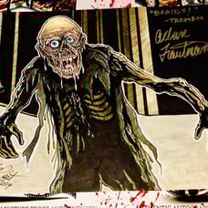 Allan Trautman Auto 8x10 Tarman Return Of The Living Dead 1/1 Custom art Horror