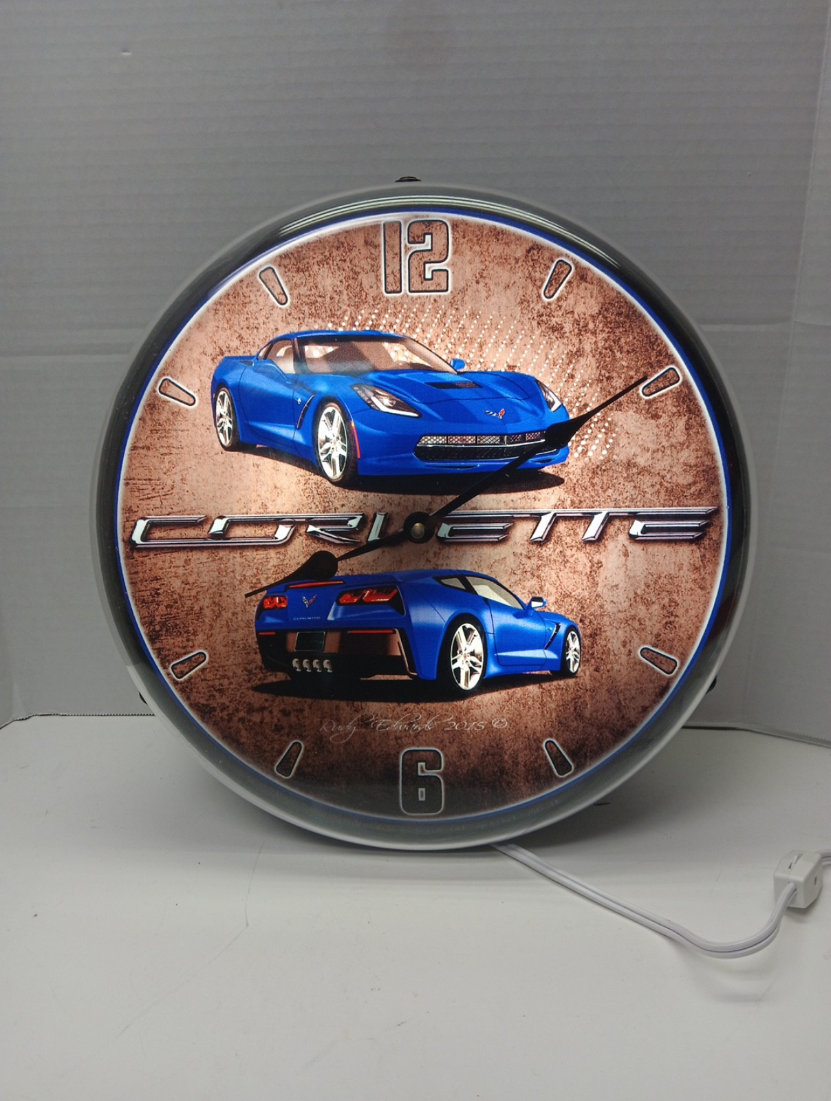 C7 Corvette LED Lighted Clock - Laguna Blue