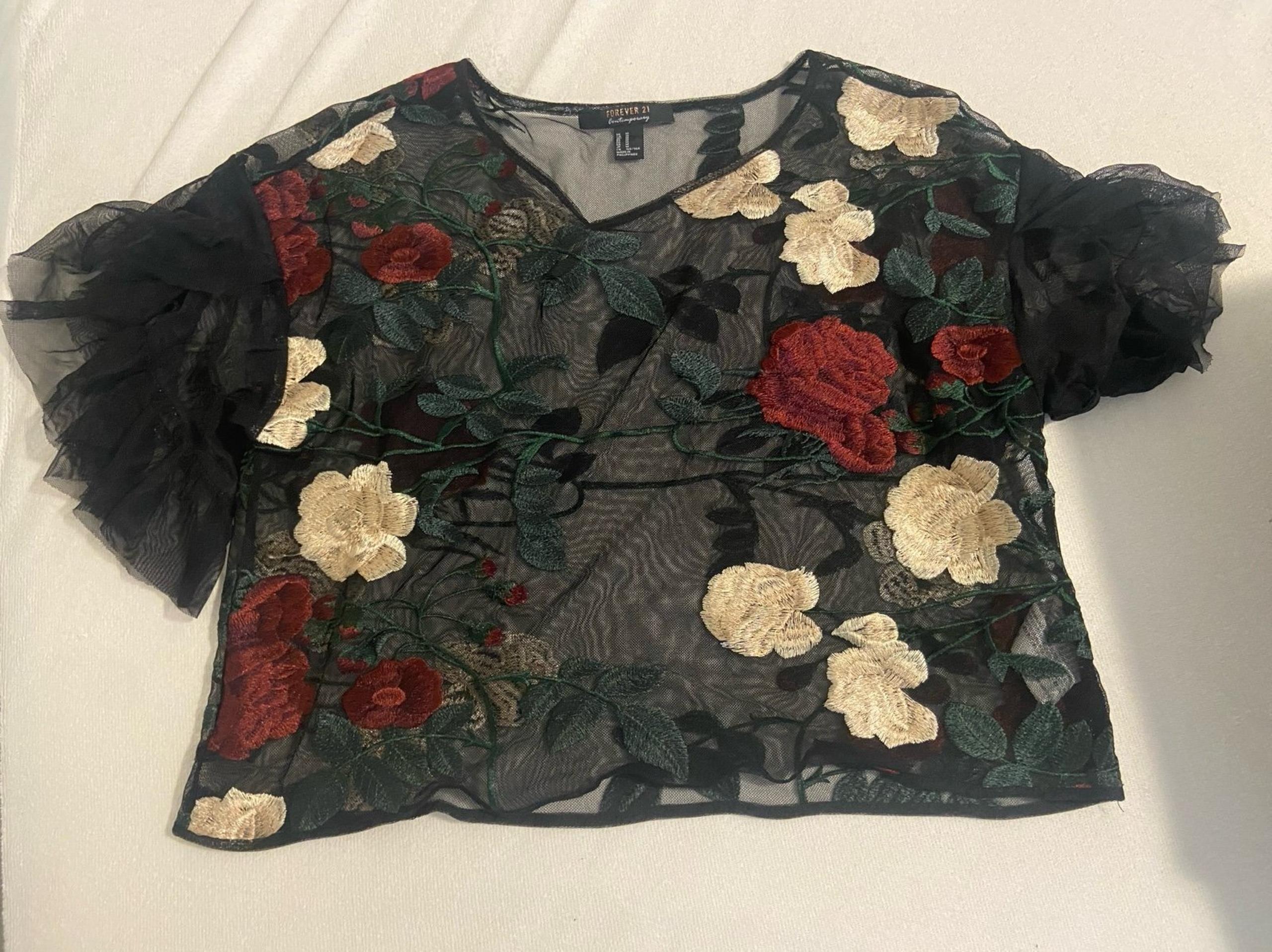 Mesh Rose Blouse