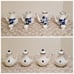 Vintage White Porcelain w/ Blue Flowers Japanese Tea Set Miniature Small Teapots
