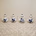 Vintage White Porcelain w/ Blue Flowers Japanese Tea Set Miniature Small Teapots