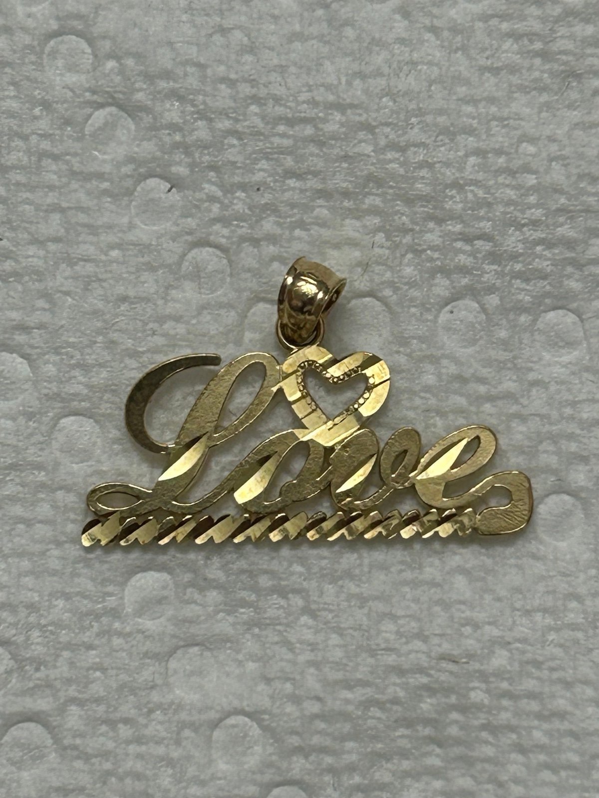 10k yellow solid gold pendant